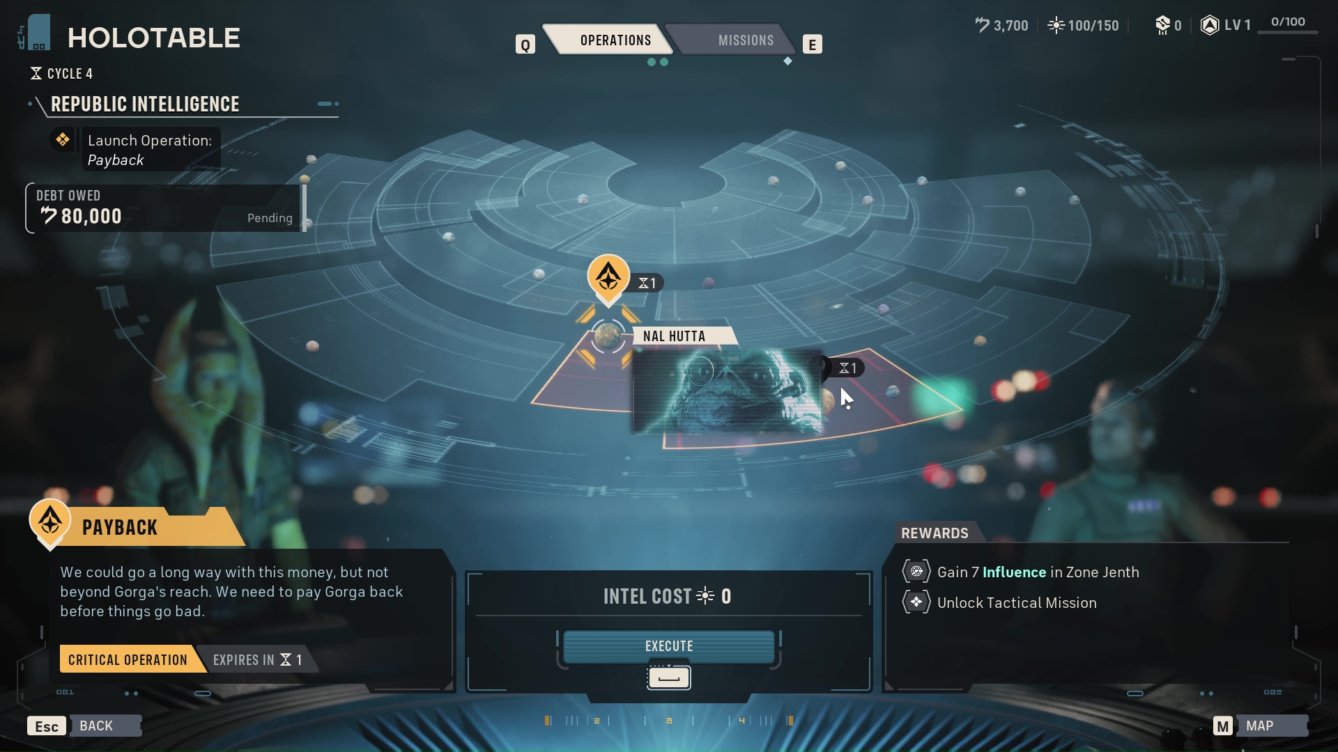 مهمة Payback في Star Wars Zero Company تسمح لك بسداد الدين لـ Gorga the Hutt