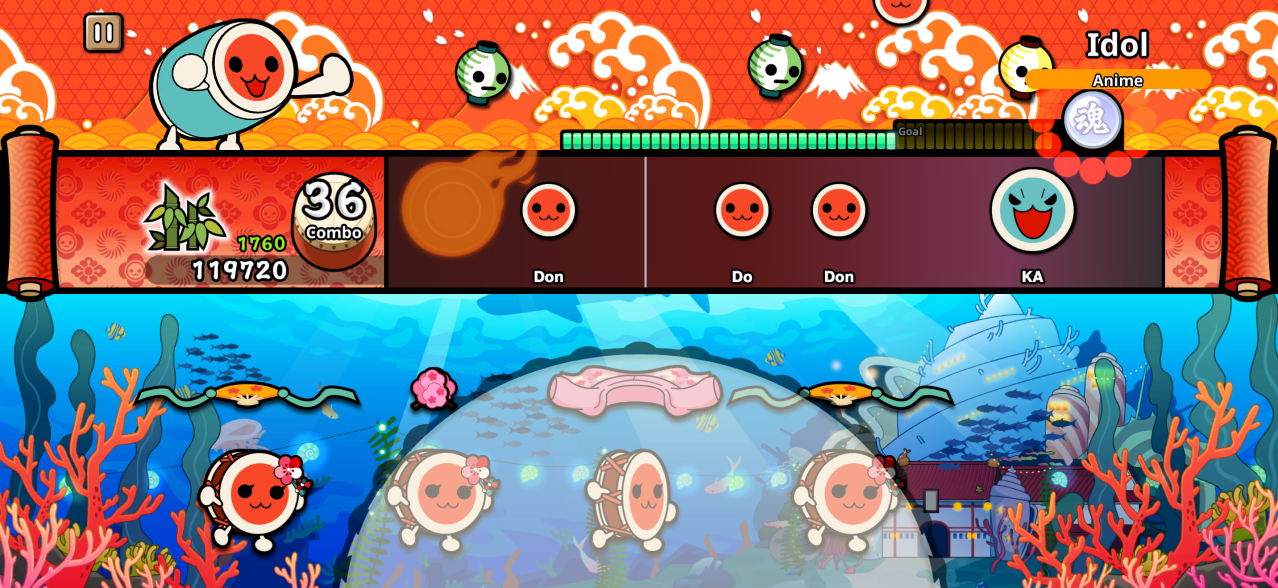 لعبة Taiko no Tatsujin Pop Tap Beat