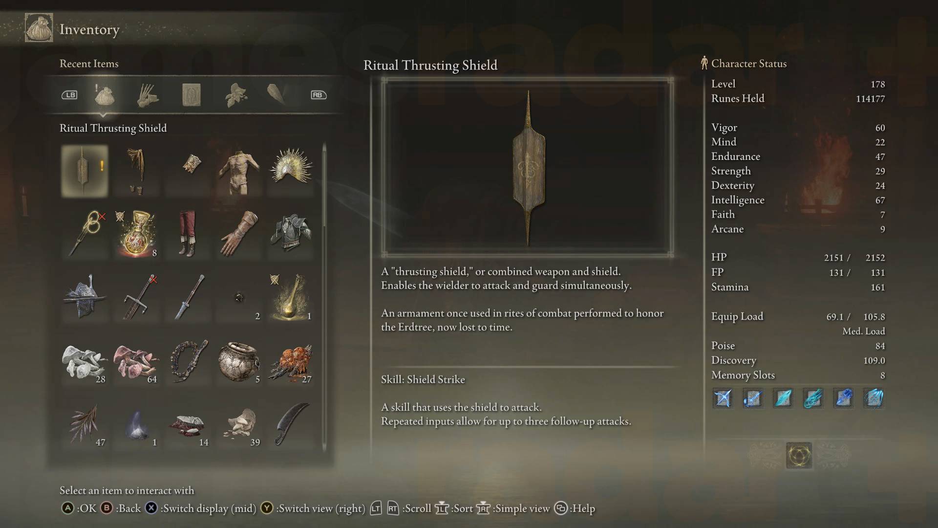 درع Ritual Thrusting Shield