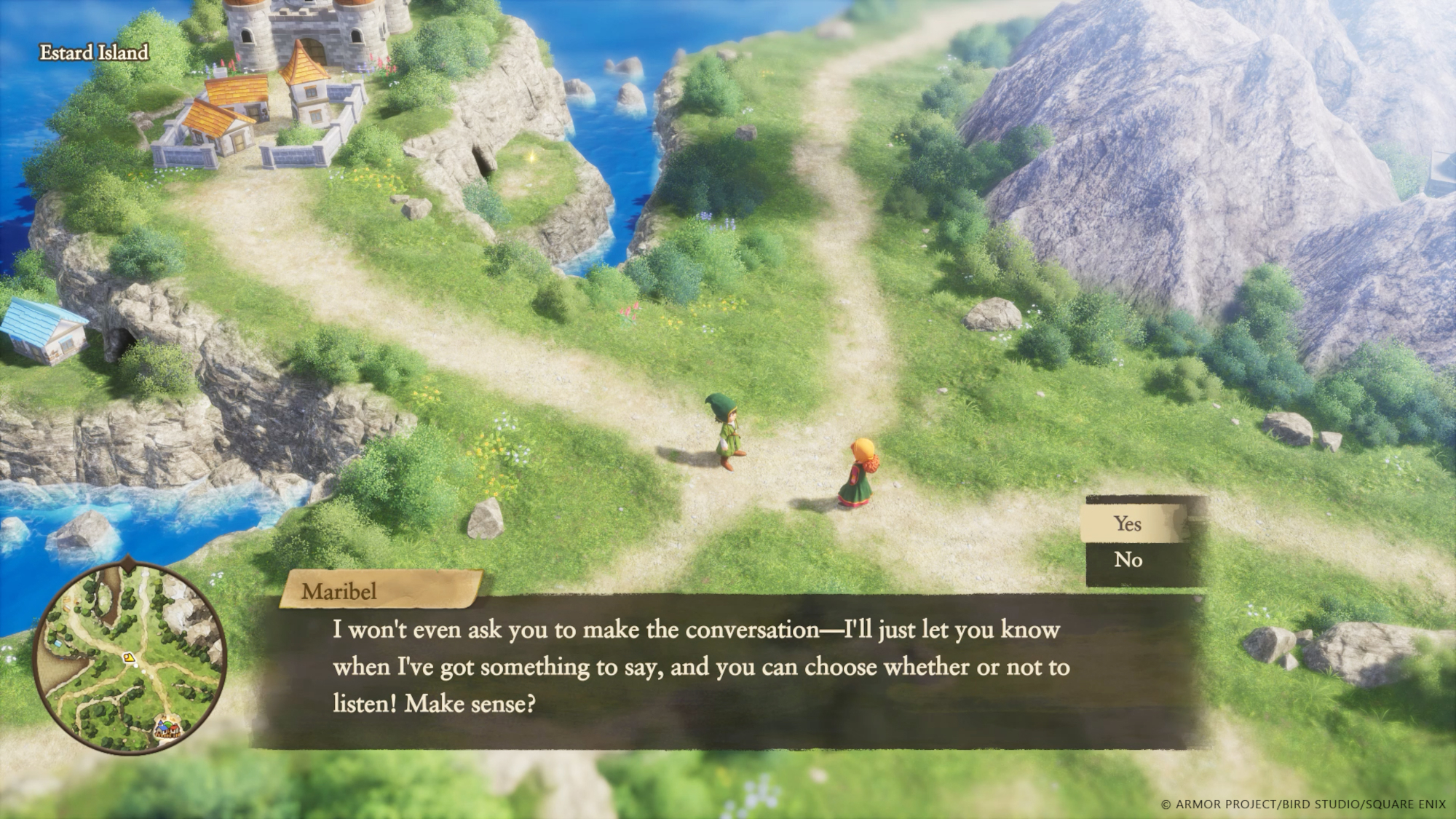 خريطة عالم Dragon Quest VII Reimagined.