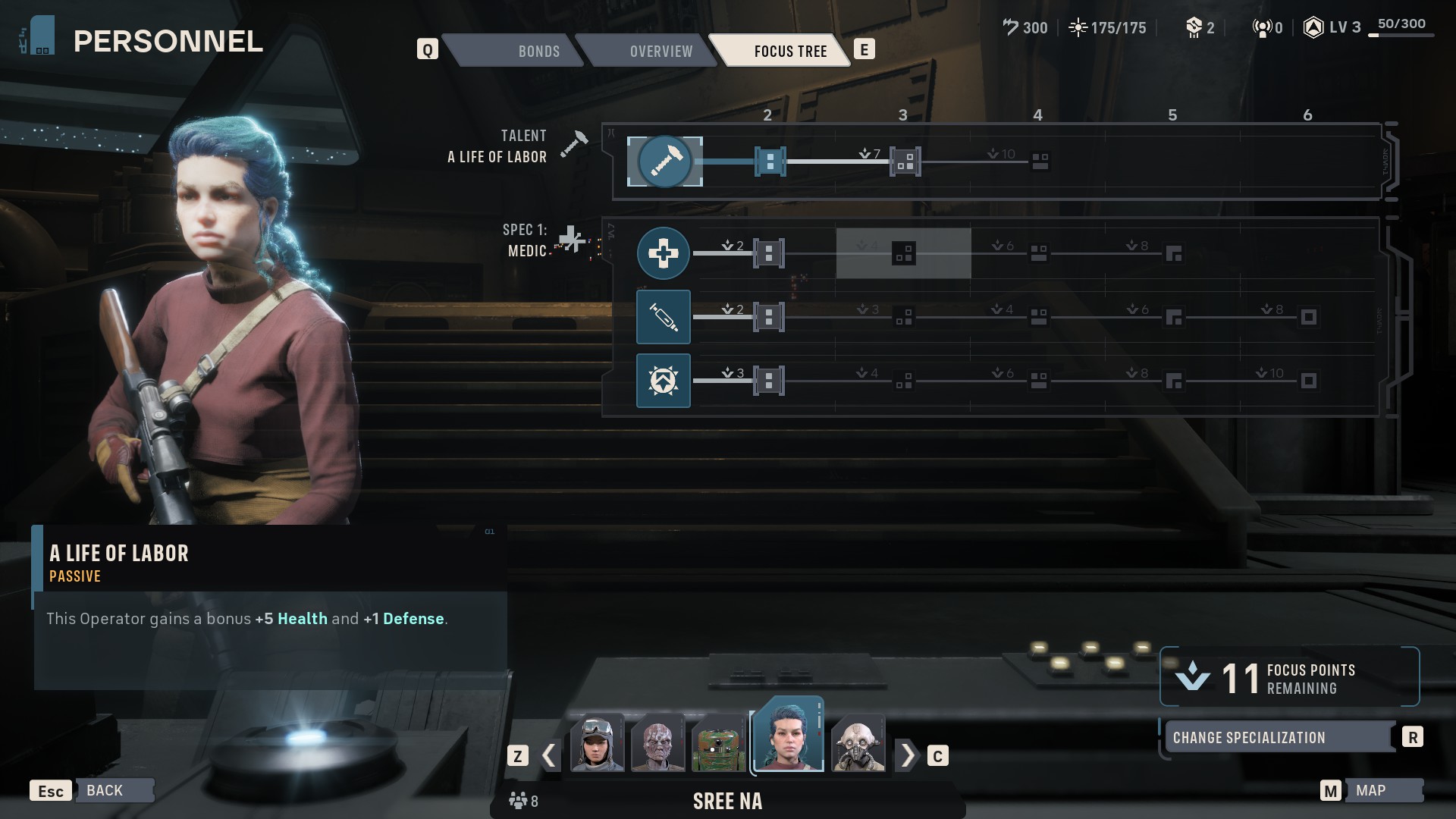 خيار تغيير التخصص في لعبة Star Wars Zero Company