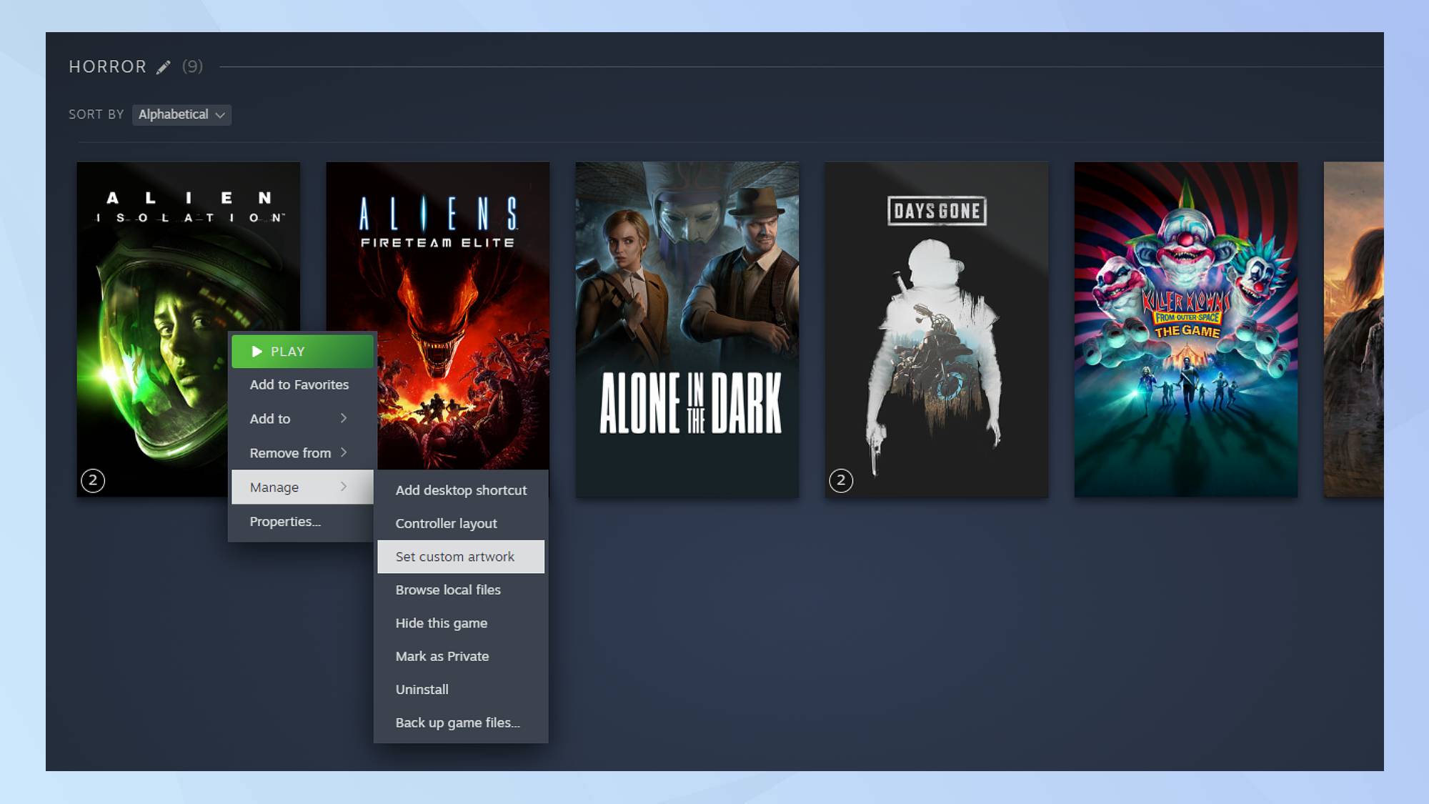 مكتبة مجموعات Steam