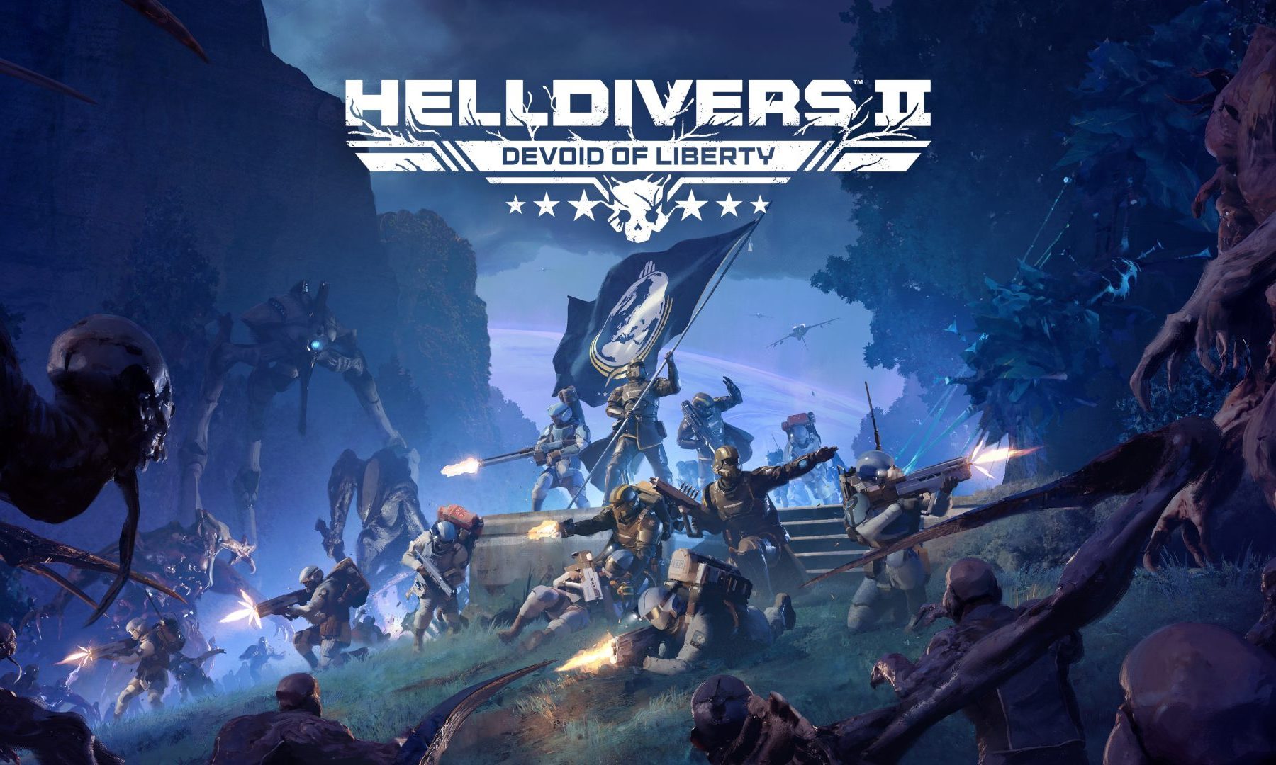 ملصق لعبة Helldivers 2 Devoid of Liberty