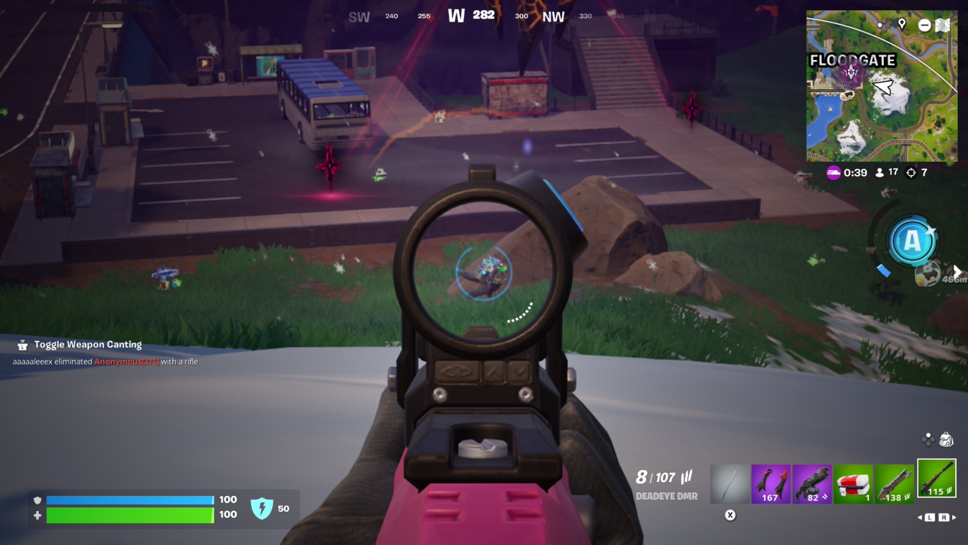 لقطة شاشة من لعبة Fortnite