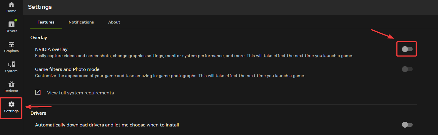 تعطيل تراكب NVIDIA