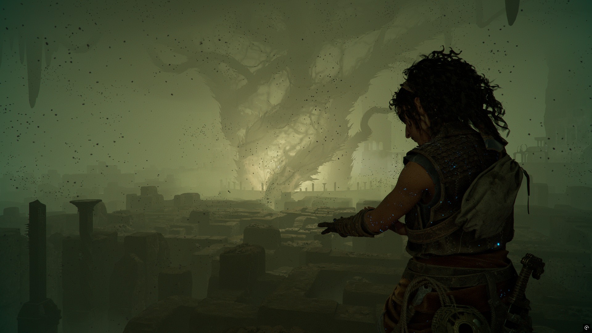 صوفيا تنظر عبر المتاهة في Resonance: A Plague Tale Legacy