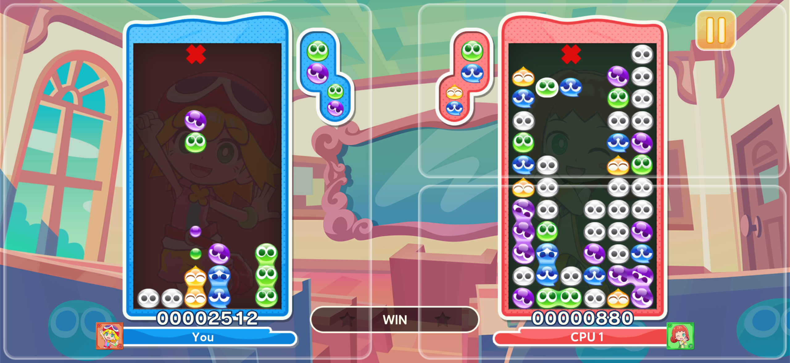 لعبة Puyo Puyo على Apple Arcade.