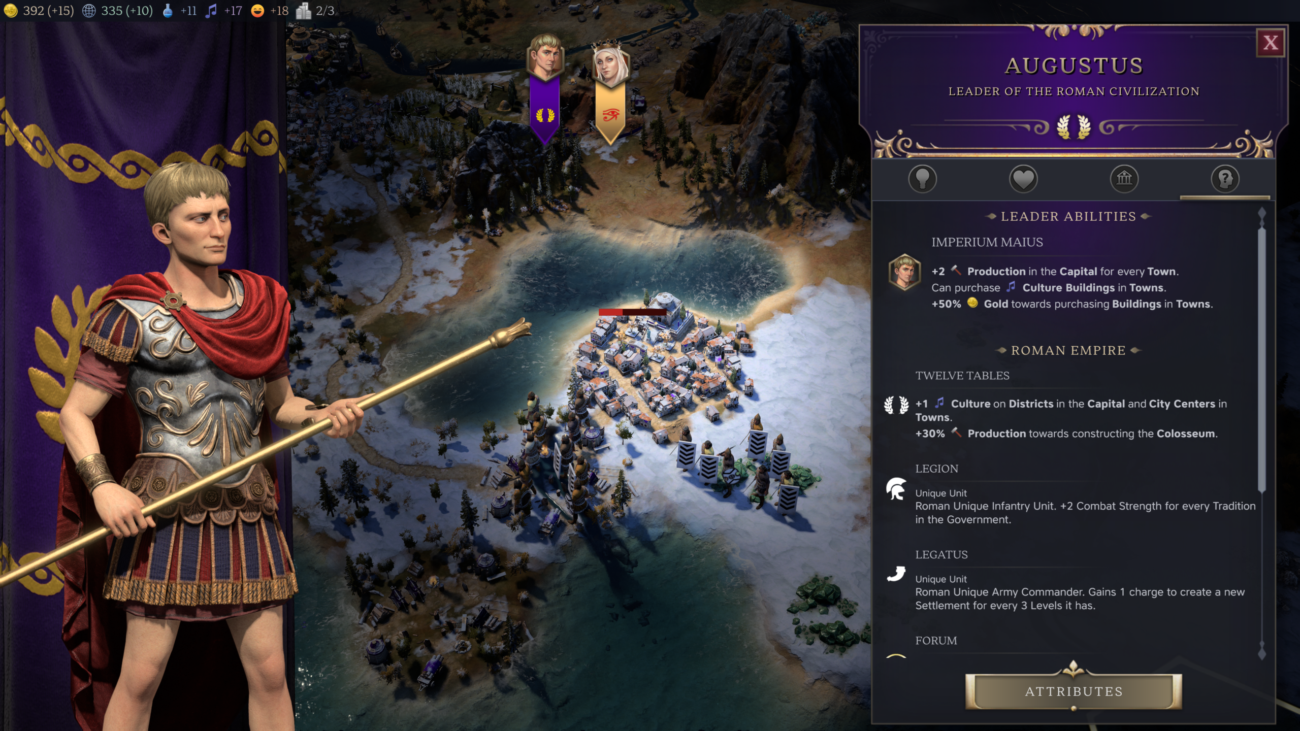لقطة شاشة من لعبة Civilization VII