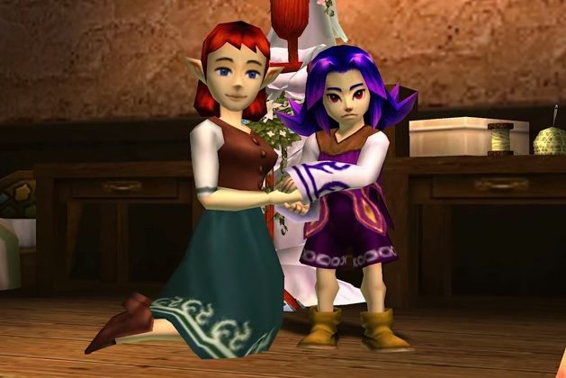 أنجو وكافي في لعبة "The Legend of Zelda: Majora's Mask 3D."
