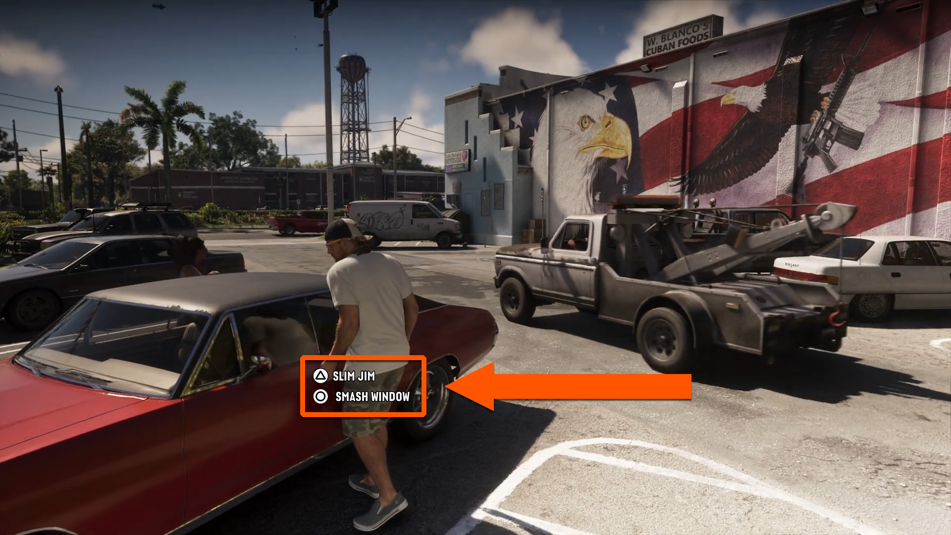 مطالبات تعرض لك طرقًا مختلفة لسرقة السيارات في GTA 6، مثل استخدام أداة slim jim أو كسر النافذة