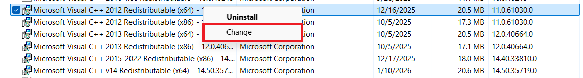 صورة تظهر خيار Change لبرامج</li></ol>

<h2>6. تعيين وضع التوافق إلى Windows 8</h2>

<p>لحل مشكلة GameGuard Initialize Error في Helldivers 2، يمكنك محاولة تعيين وضع التوافق إلى <strong>Windows 8</strong>. على الرغم من أن هذا ليس حلاً أساسيًا، فقد ساعد بعض المستخدمين عندما فشل GameGuard بسبب مشكلة توافق عند بدء التشغيل على نظام Windows الحالي لديهم. يجب التعامل مع هذا كحل مؤقت متأخر وليس إصلاحًا مبكرًا، لأن <a href=