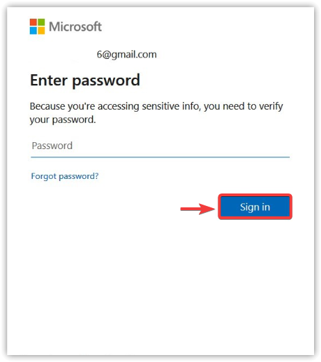 لقطة شاشة تظهر أيقونة الملف الشخصي وخيار Sign in في Microsoft Store