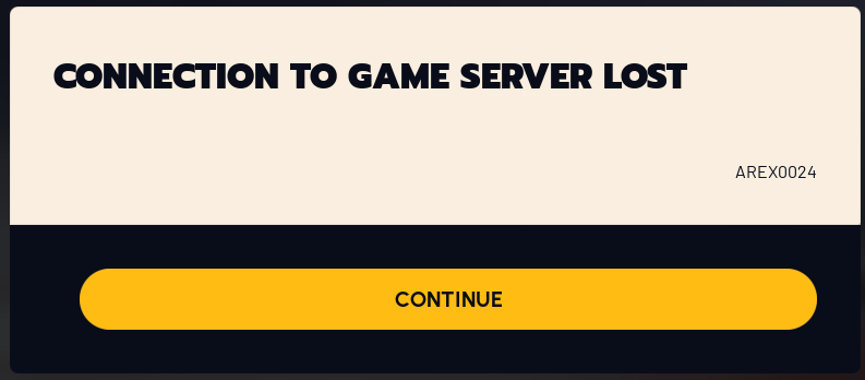 رسالة خطأ Connection to Game Server Lost في لعبة ARC Raiders