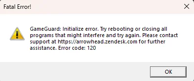 حل مشكلة GameGuard Initialize Error في Helldivers