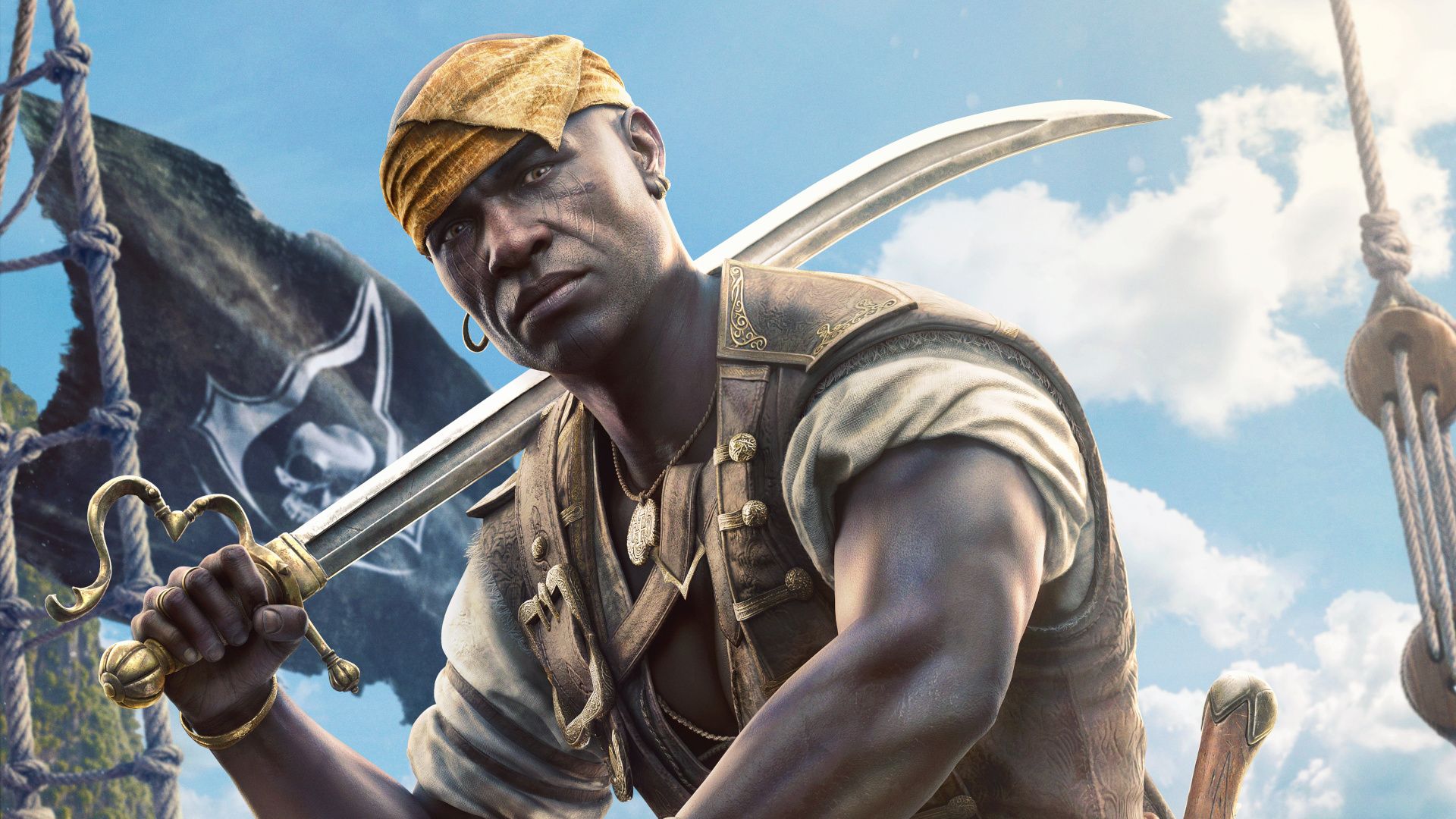 لقطة مقربة لأدواليه في Assassin's Creed Black Flag Resynced