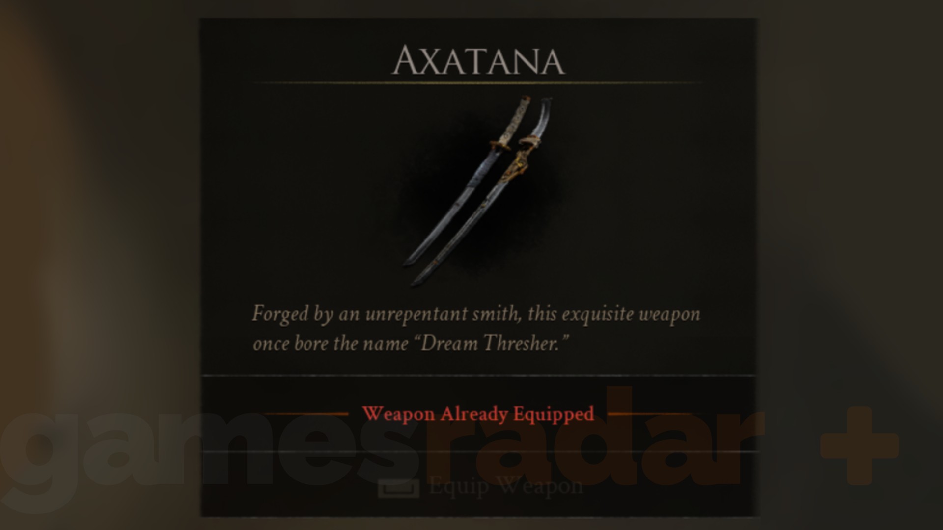 سلاح الأكساتانا (Axatana)، أحد أفضل أسلحة Mortal Shell 2.