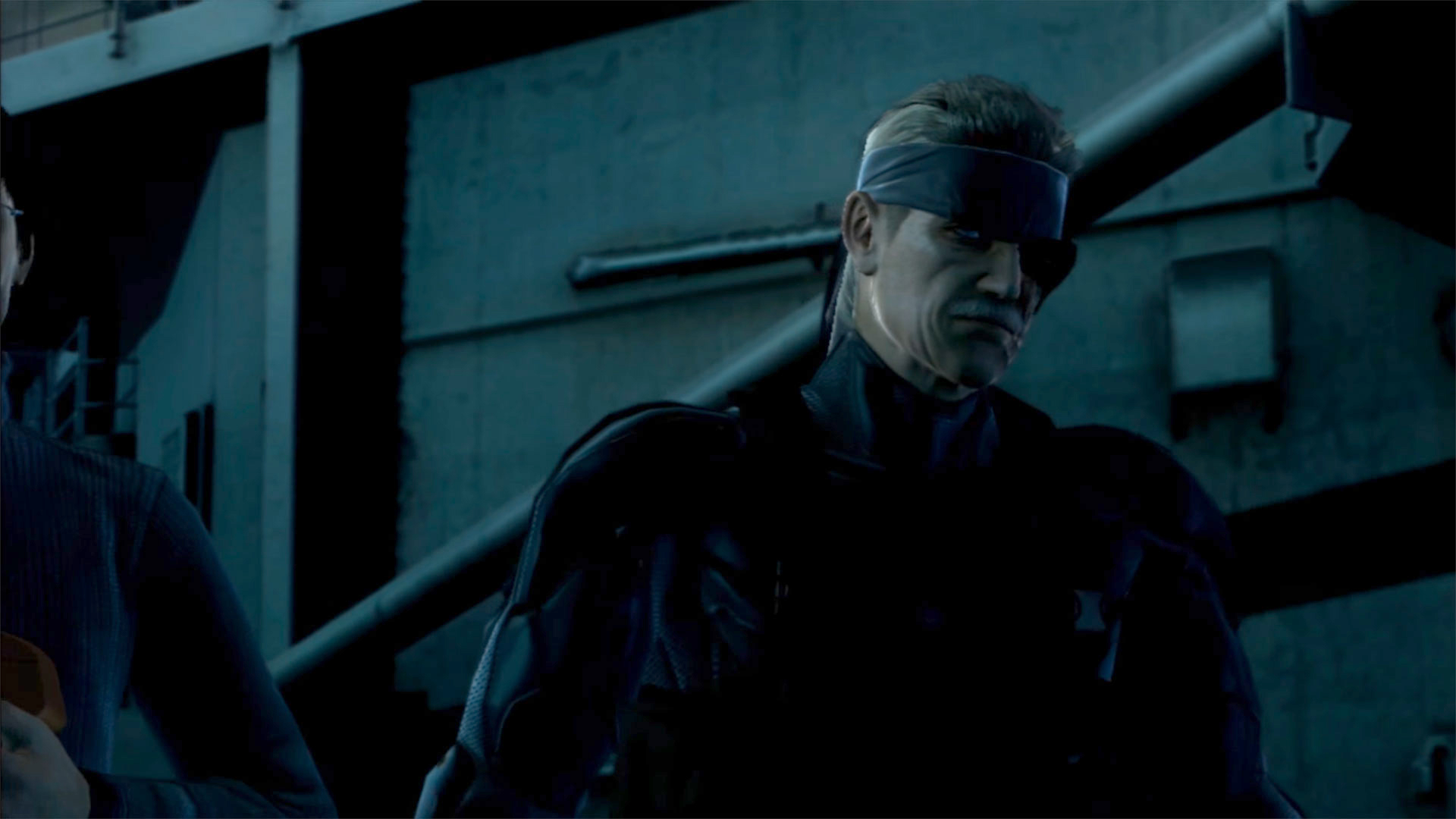 سنيك العجوز يبدو متعبًا في الفصل الخامس من Metal Gear Solid 4: الشمس القديمة (Old Sun)