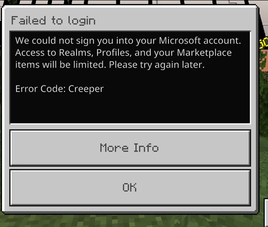 حل مشكلة خطأ كريبر في Minecraft
