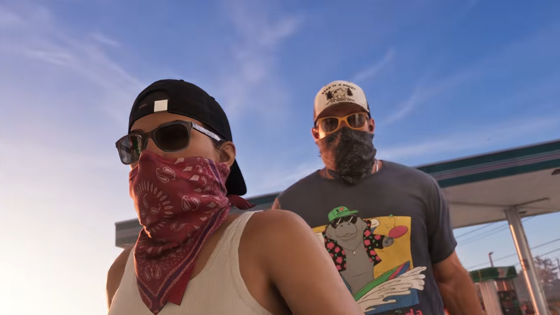 Jason و Lucia يرتديان أقنعة في GTA 6