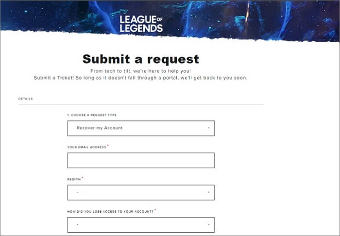 صفحة استعادة حساب Riot تُستخدم بعد فشل التحقق من البريد الإلكتروني أو استمرار مشكلة التحقق من الحساب في VALORANT.