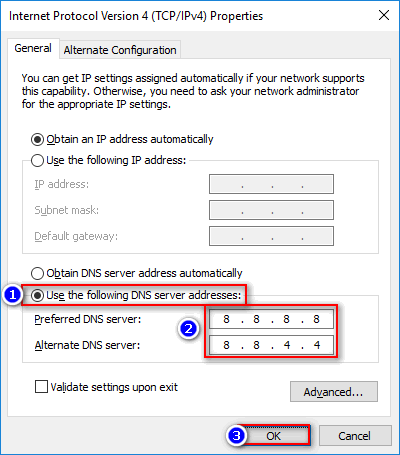 إعدادات DNS لمحول الشبكة في Windows وأوامر Command Prompt المستخدمة لإعادة تعيين DNS لتحديث Riot المتوقف.