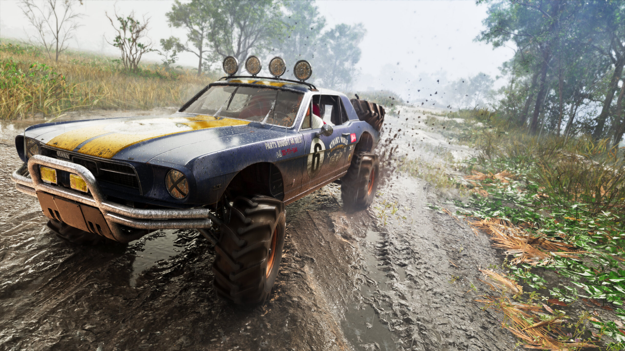 سيارة '67 Vapid Dominator Buggy تسير على الطرق الوعرة في GTA 6