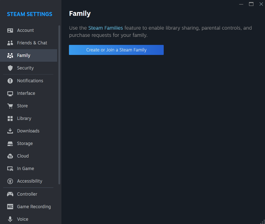 إعدادات Steam Family تتحقق مما إذا كانت اللعبة المستعارة لا تزال متاحة للحساب الذي يظهر خطأ لا توجد تراخيص.
