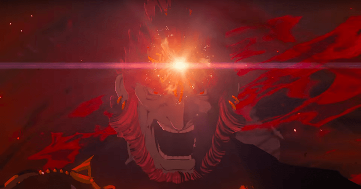 غانوندورف يصرخ في لعبة The Legend of Zelda: Tears of the Kingdom.