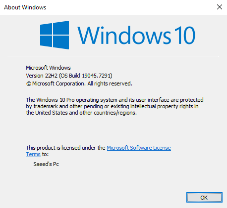 فحص إصدار Windows 10 باستخدام winver وأداة تشخيص DirectX مفتوحة أثناء استكشاف مشكلات Subnautica 2.