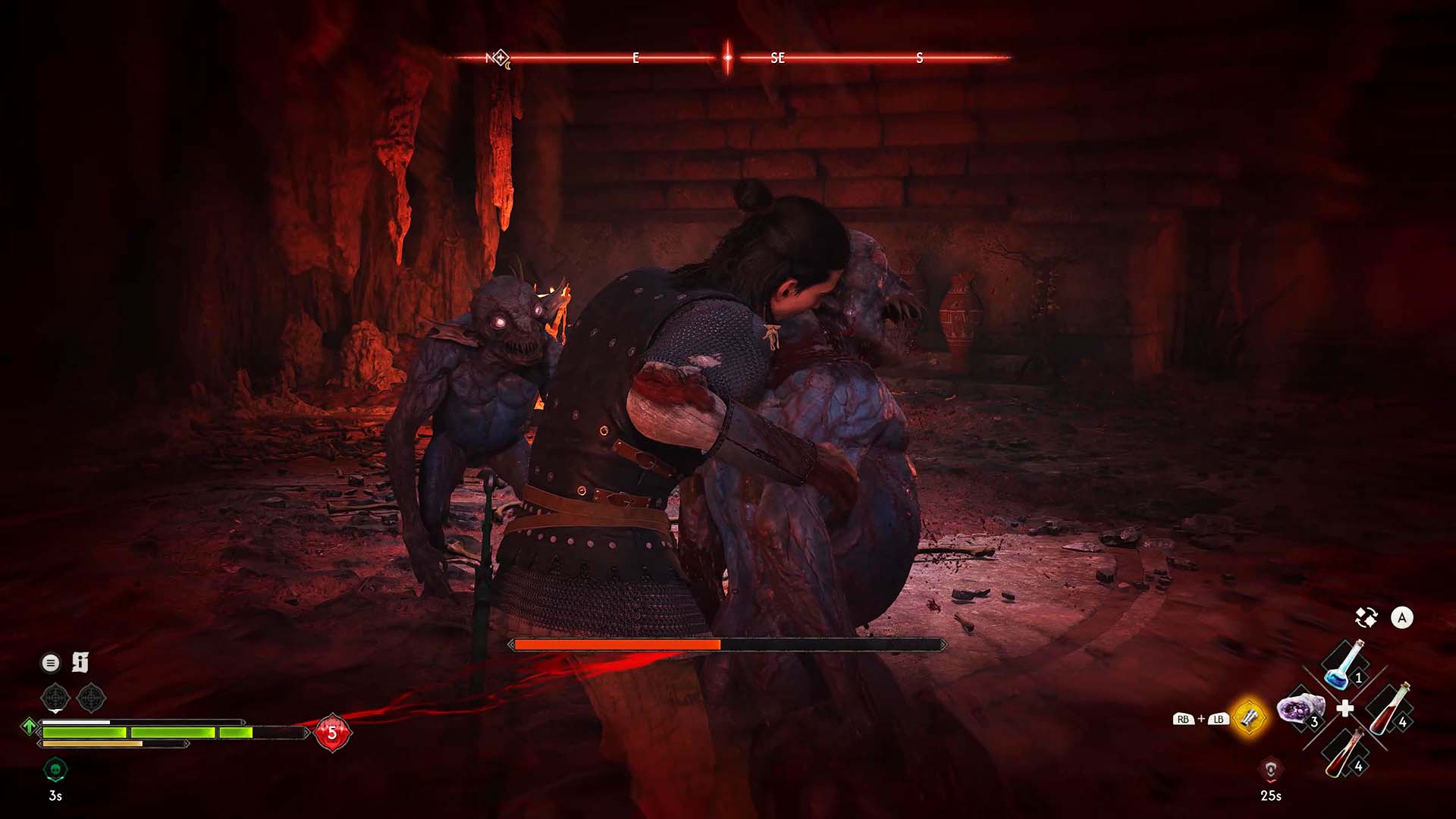 كوين يتغذى على كوبولد أثناء قتال في The Blood of Dawnwalker