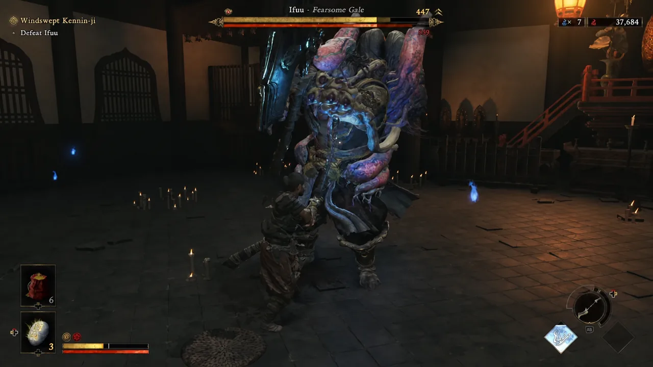 Onimusha: Way of the Sword oyununda Rüzgarlı Kennin-ji bölgesinde Ifuu'yu nasıl yenebilirsiniz?