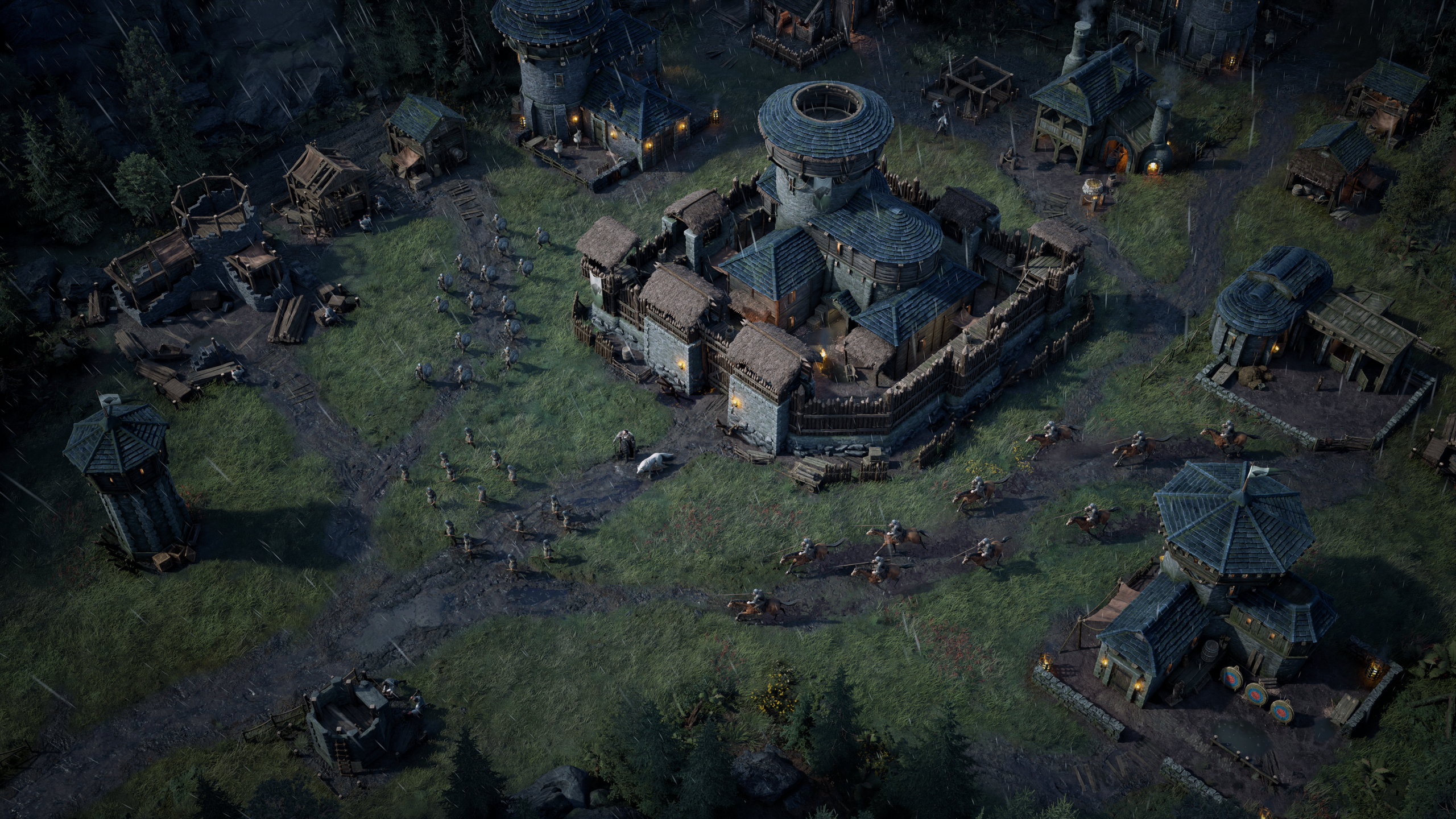 لقطات من أسلوب اللعب تُظهر قرية في Game of Thrones: War for Westeros