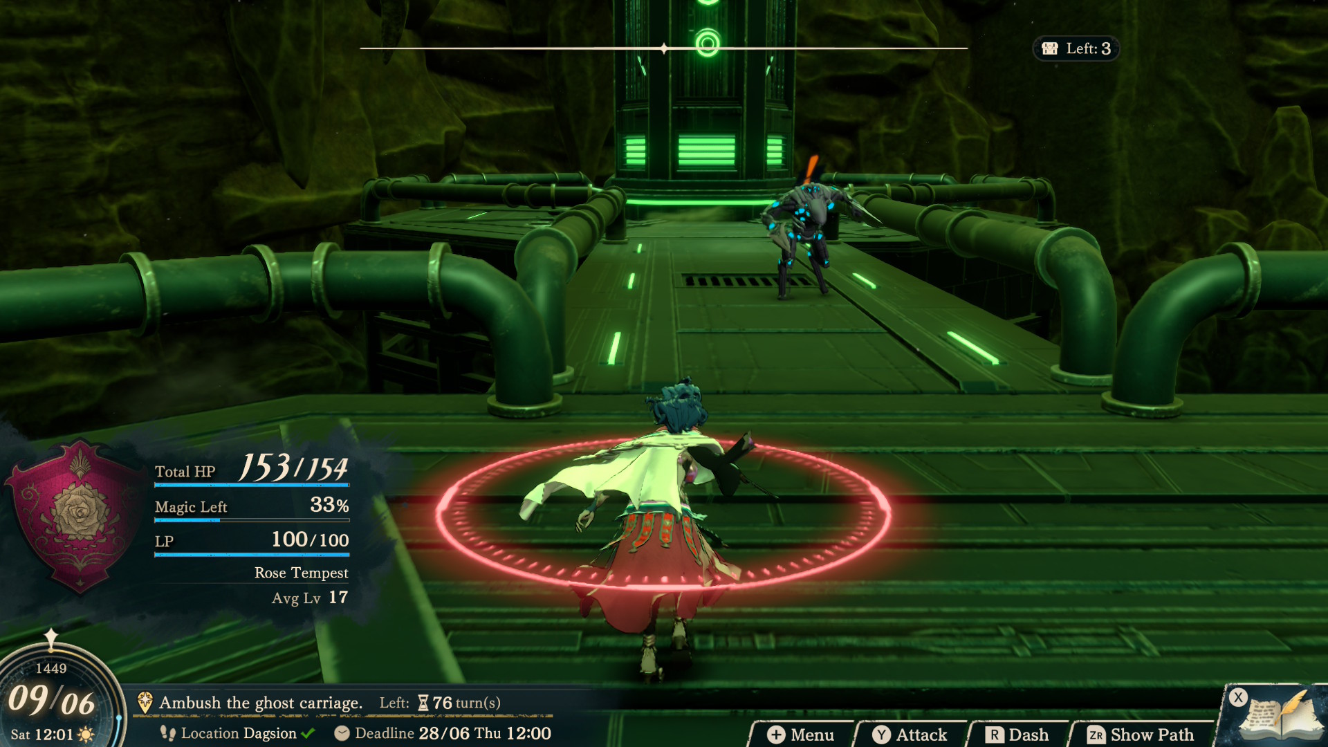 استكشاف زنزانة صناعية في لعبة Fire Emblem: Fortune's Weave
