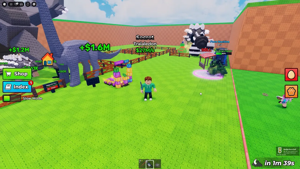 عرض للعبة Steal an Egg يوضح منطقة حدث Monster حيث يتم الحصول على Flyswatter