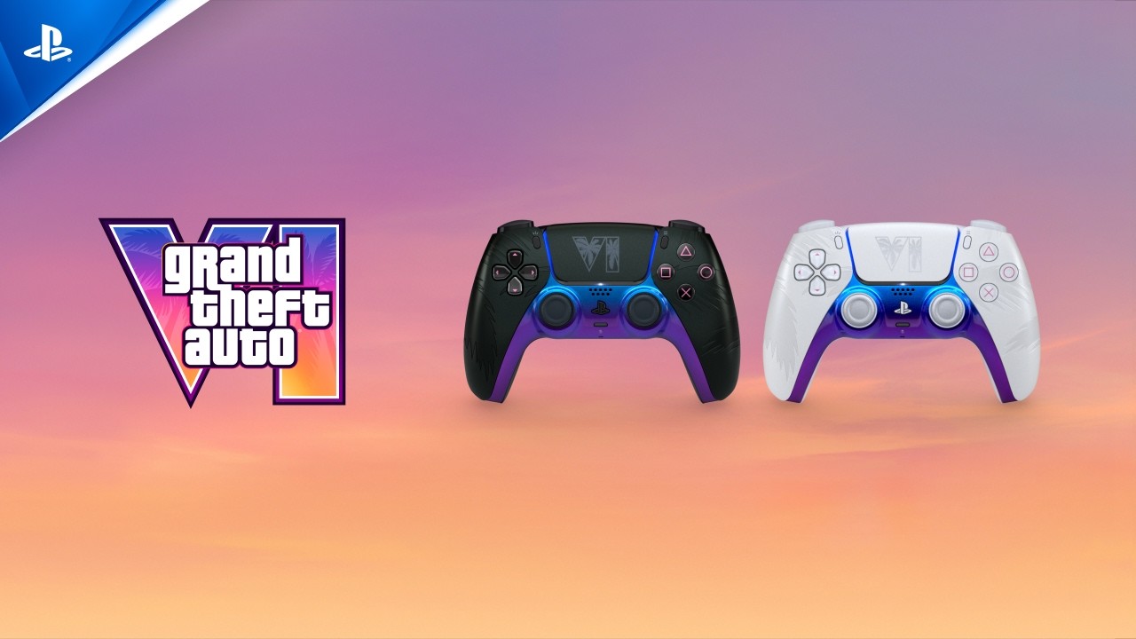 وحدات تحكم DualSense بإصدار محدود للعبة Grand Theft Auto VI | PS5 - YouTube