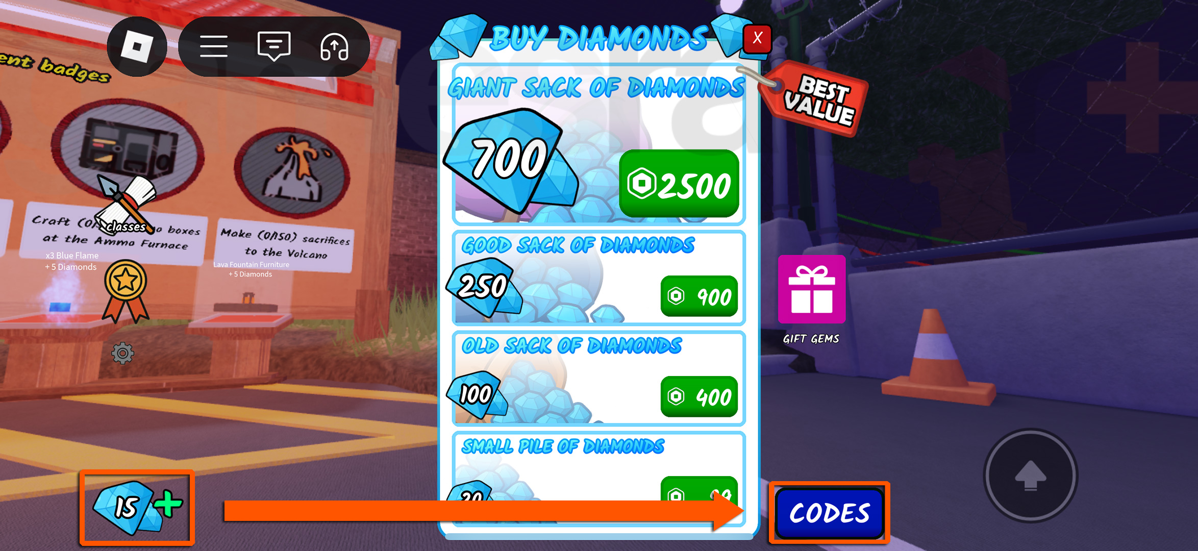Codes de 99 Nuits dans la Forêt