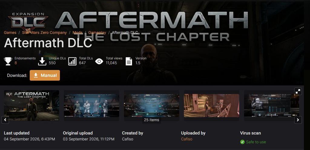 تعديل Aftermath للعبة Star Wars Zero Company: كيفية تثبيت المحتوى الإضافي من صنع المعجبين
