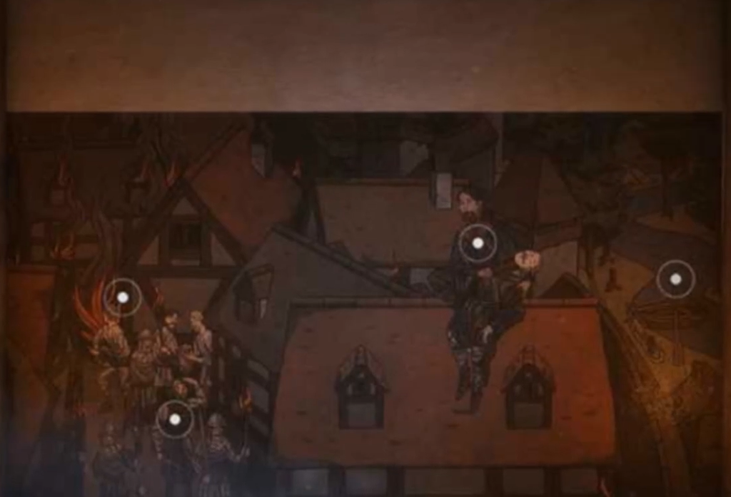 لقطة شاشة من The Blood of Dawnwalker تظهر لاكرا في مشهد حواري