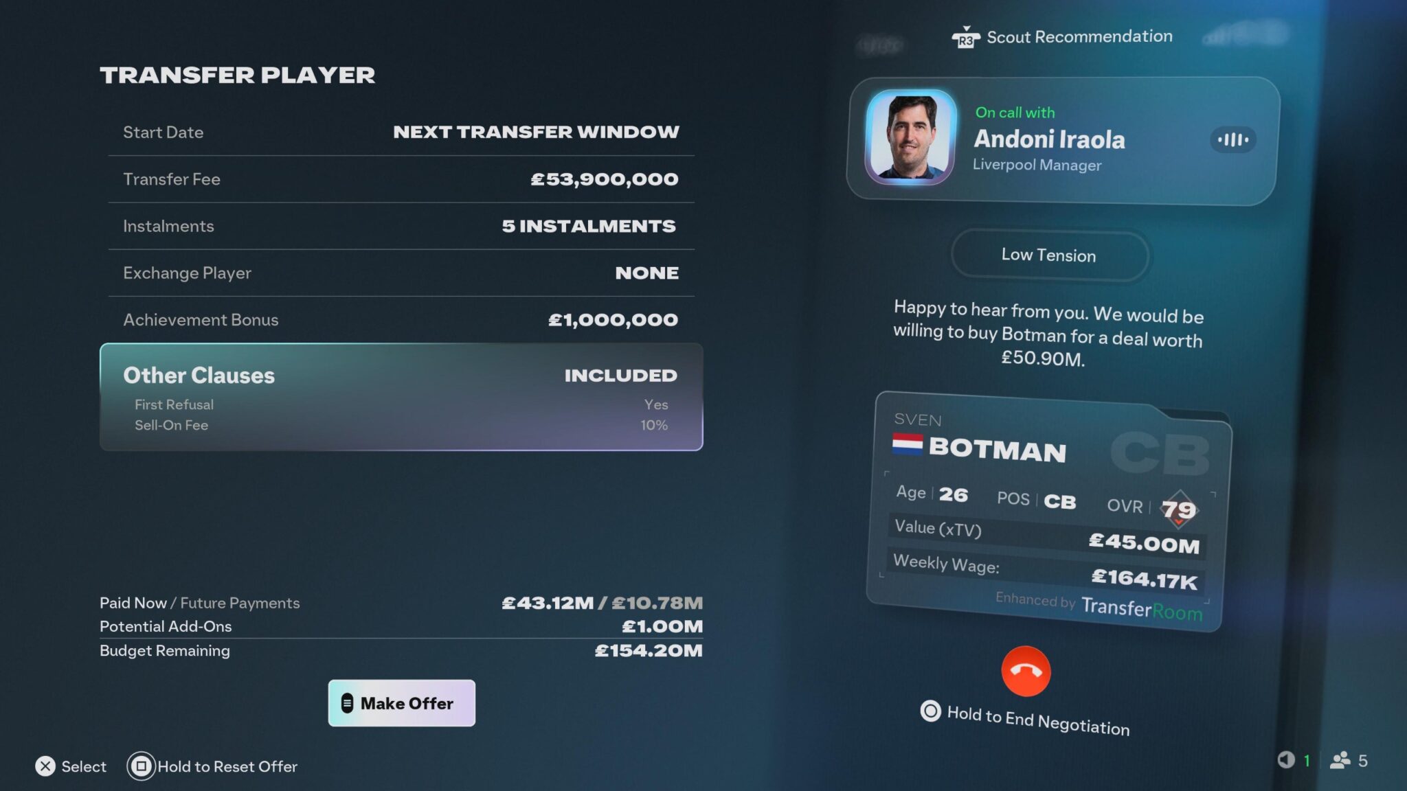 لقطة شاشة من EA Sports FC 27 على PS5 Pro