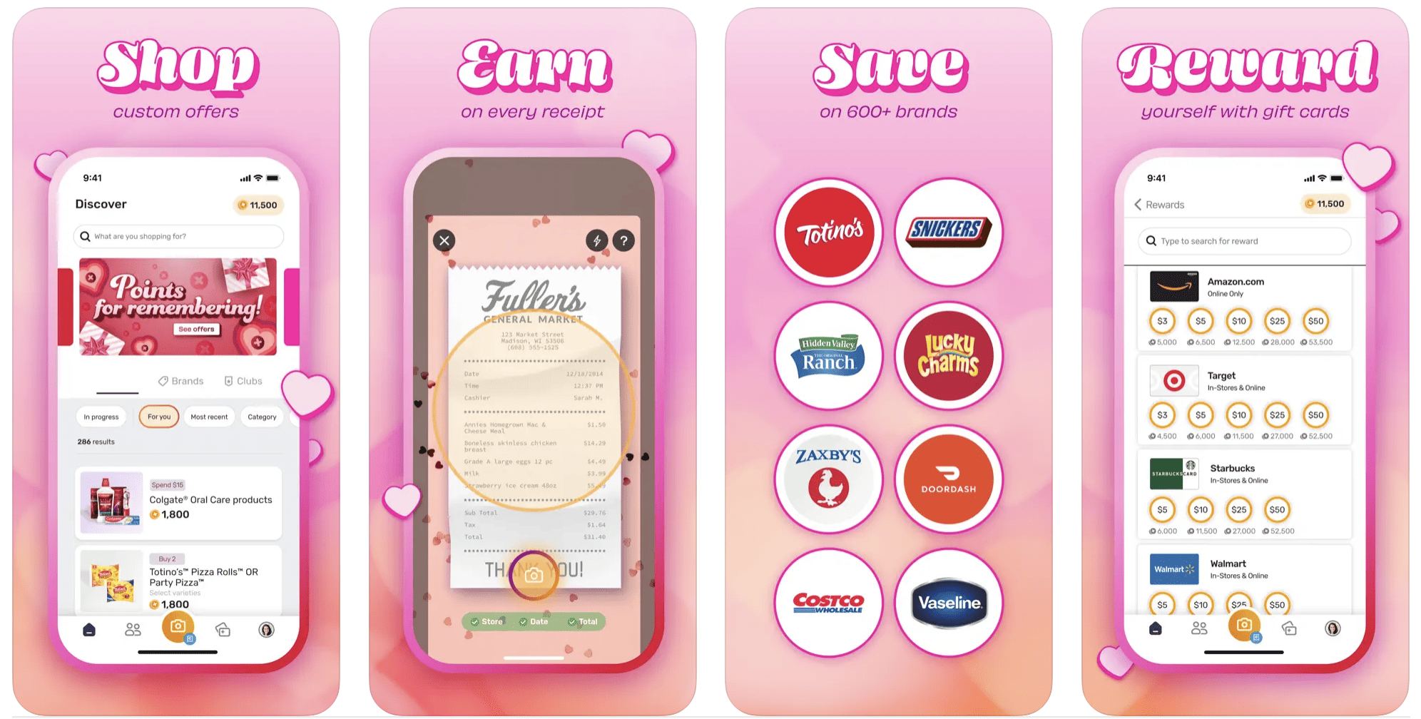 لقطات شاشة لتطبيق Fetch Rewards - فبراير 2024.