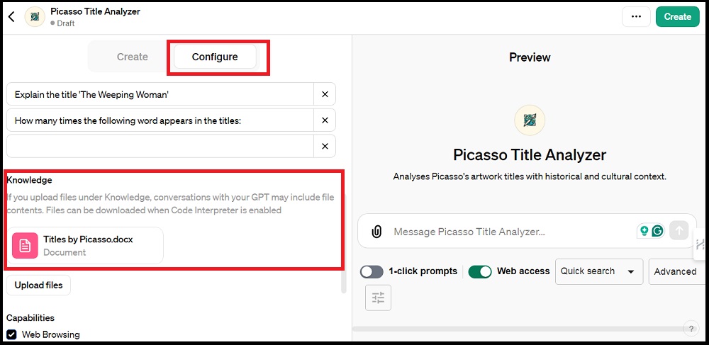 Create a GPT step 9.