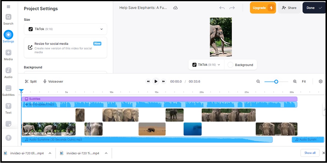 Video GPT by VEED editing project.