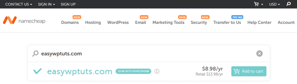 أسماء نطاقات Namecheap