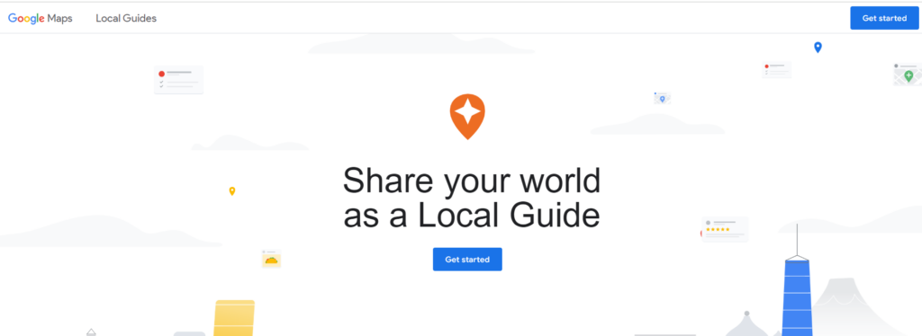 الصفحة الرئيسية لبرنامج المرشد المحلي من Google