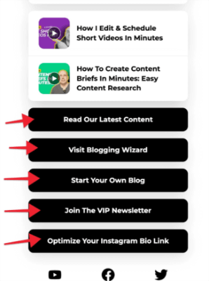 add pillar posts bio link pag