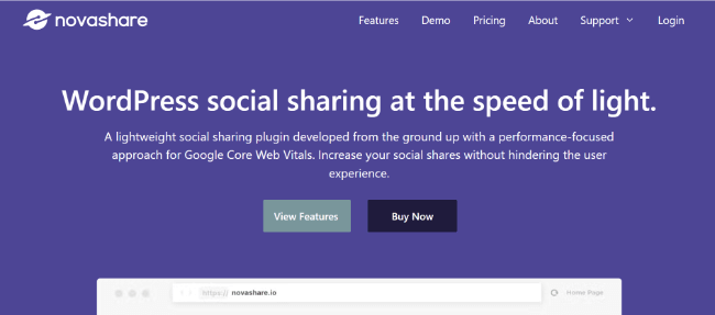 add social share buttons novashare