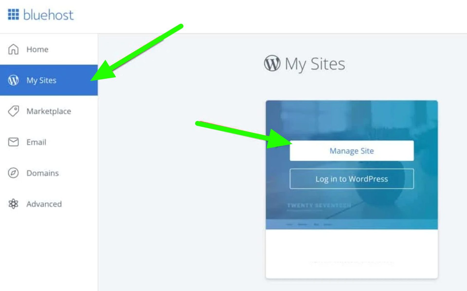 الخطوة التاسعة من Bluehost: تثبيت WordPress