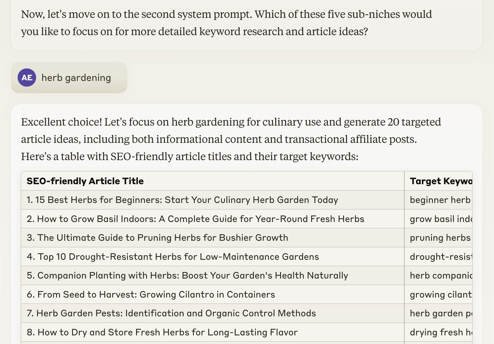 كلمات مفتاحية لمعلومات حول Claude 20