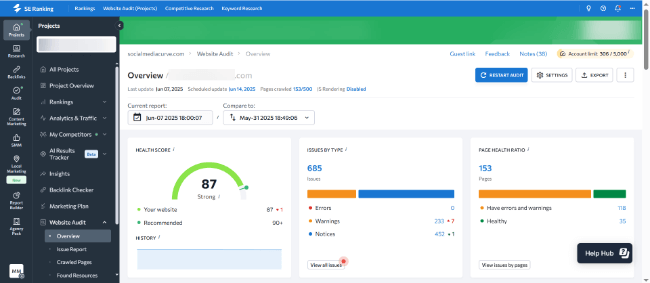 run technical audits regularly seo auditing tool