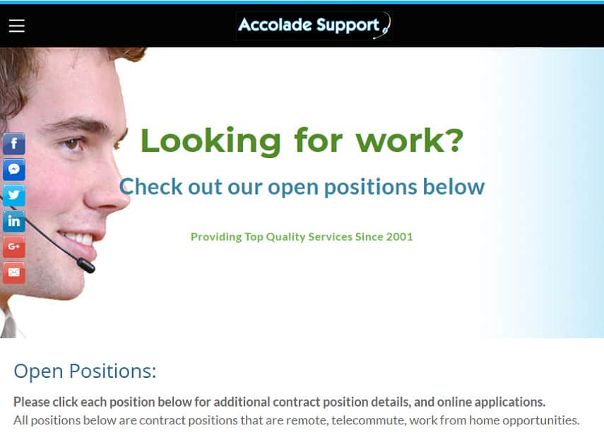 صفحة وظائف Accolade Support